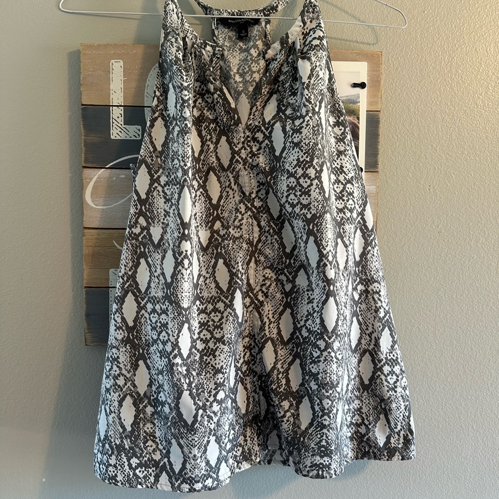 Snake Print Sleeveless Blouse